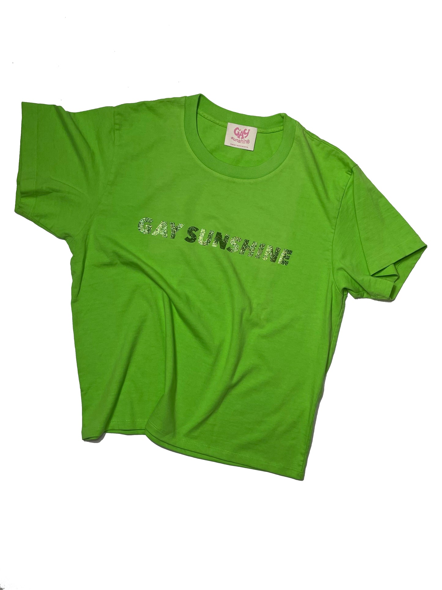 Green Glitter Logo Tee