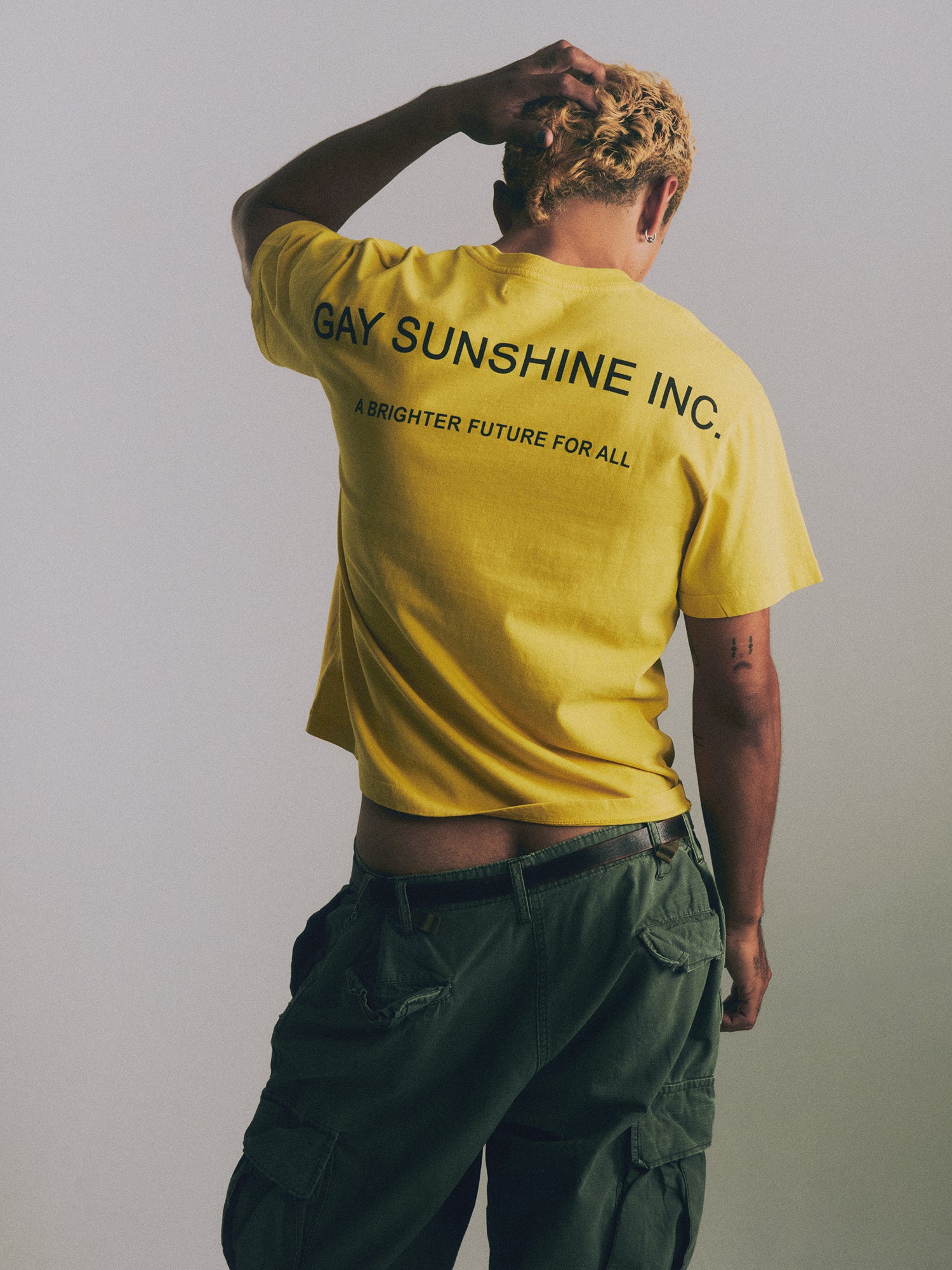 Gay Sunshine Lust/Love Tee - Deep Yellow | Made in LA