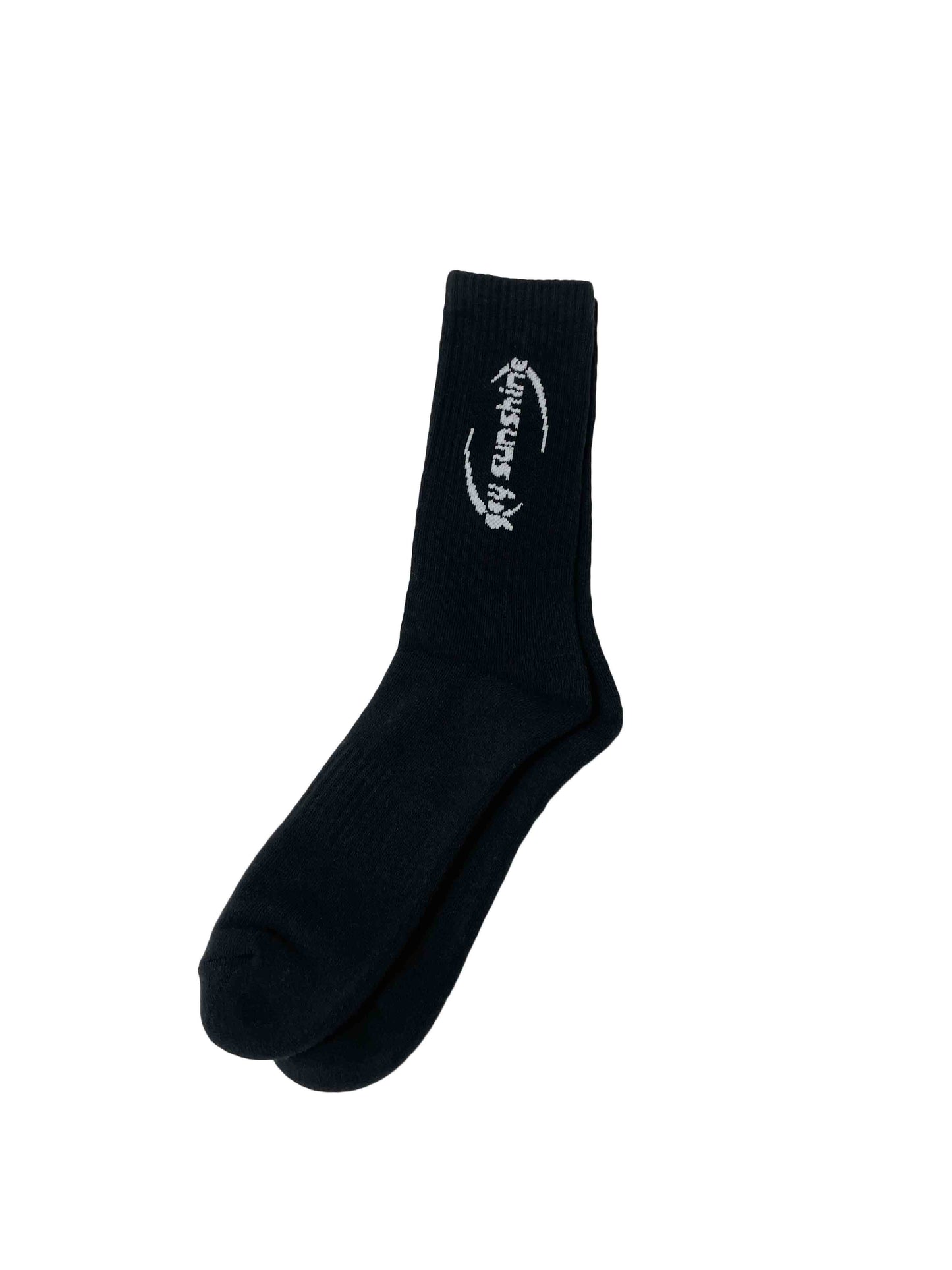 Black 'Swoosh' Sock
